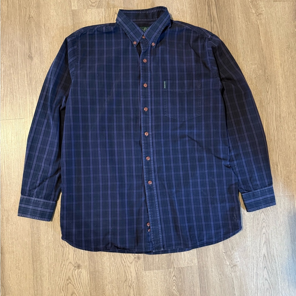 Duck Head Men's Purple Plaid Button-Down Shirt
